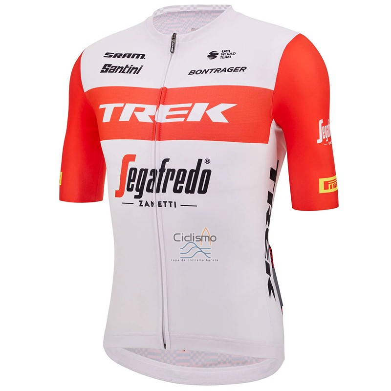 Trek Segafrojoo Ropa Ciclismo Culotte Corto 2023 Hombre Mangas Cortas Blanco